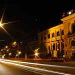 Al. I. Cuza University by night